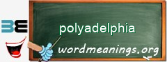 WordMeaning blackboard for polyadelphia